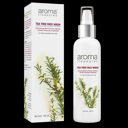 aroma treasures tea tree face wash