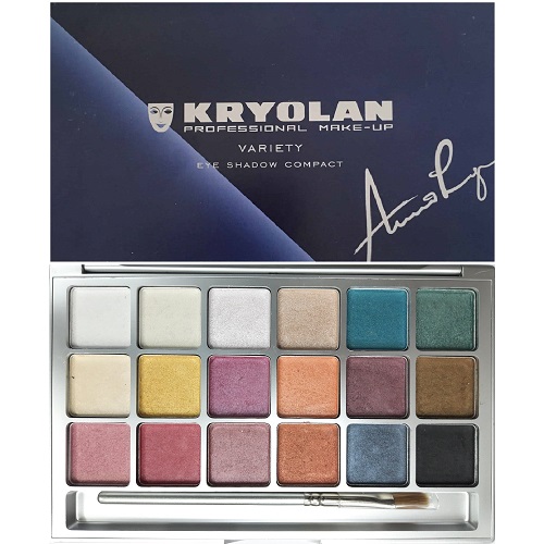 Kryolan Eye-Shadow-Palette VARITY | 18 Farben | 20g | Professionelle Lidschatten | V1